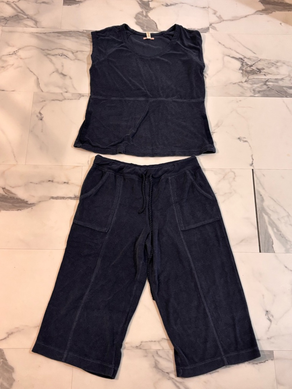 💙Donna Nadeau💙 Vintage Navy Terry Cloth Lounge Set